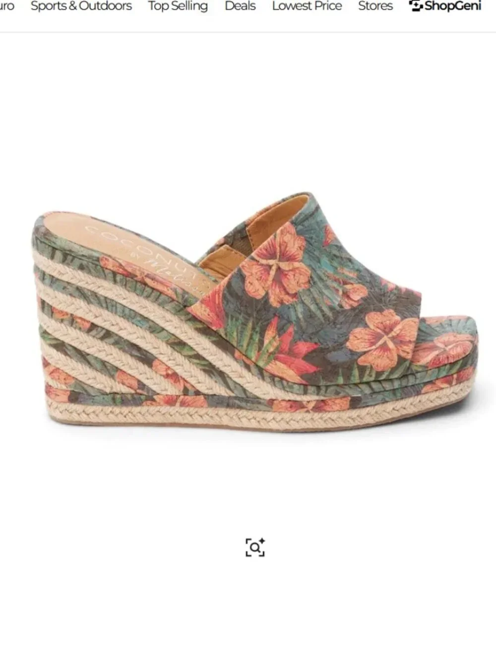 NWT MATISSE Audrey Platform Wedge Floral Multi Color Sandals